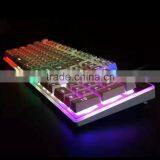 New LED Illuminated Gaming Keyboard,Seven Adjustable Color Backlit Keyboard With Aluminium Alloy Top Cover thumbnail-5