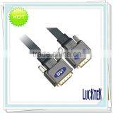 Black DVI-D(24+1) Plug to DVI-D(24+1) Flat Cable
