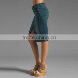 2015 New Designer Slit Denim Skirt Mature Women Short Skirt, Women's Clothing Imported From China JXQ1122 thumbnail-2