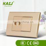 USA Standard Wall Mount Single 1 Gang , 2 Pin Switch Socket With Light Indicator