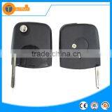 2 Butotn Key With Big Battery Place and Logo Flip Car Key Cover Shell Case Fob Blank for vw Jetta Bora Polo Golf Mk4 thumbnail-3