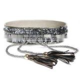 version of the new sequined tassels plus long rope girdle,woman belt,fashion belt