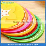 Fashion silicone mat colorful silicone cup mat round shape silicone mat