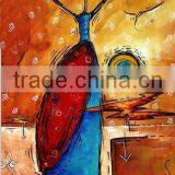 Beautiful African Girl Oil Decorative Portrait Painting 17671 thumbnail-1