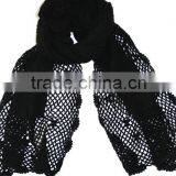 Lace Crochet Edging Cashmere Scarf thumbnail-1