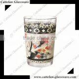 China Anhui Cheap High Ball Drinking Glass Tumbler,water Glass Cup,beverage Glass With Folk Style Printing. thumbnail-1