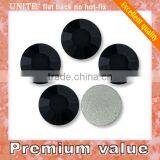 CRYSTAL UNITE Flat Back Rhinestones Jet