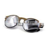Retro Round Wood and Carbon Fiber Double Materials Sunglasses thumbnail-2