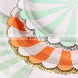 Candy Stripes Party Tableware Scalloped Stripe 7" Party Plates thumbnail-1