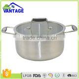 8pcs Saucepan, Frypan Stainless Steel Pot Non-stick Cookware Set With Clear Glass Lid thumbnail-2