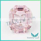 925 Sterling Silver Big Pink Diamond Ring thumbnail-2