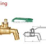 Female and Male 1/2" Butterfly Handle Brass Elbow Ball Valve thumbnail-1