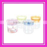 round plastic food canister