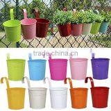 Metal Iron Flower Pot Vase Hanging Balcony Garden Planter Home Decor thumbnail-1