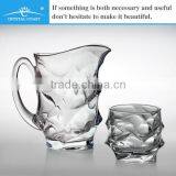 Ice Beer Pitcher Wholesale Unique Graving Texture Glass Milk Frothing Pitcher thumbnail-1