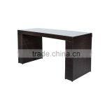 Bar Table Set With Barstools 7 Piece Outdoor Wicker Patio Furniture thumbnail-3