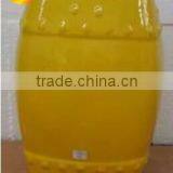 Yellow Chinese Ceramic Round Drum Stool thumbnail-1