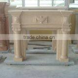 Marble Stone Fireplace Mantel With Hearth Slabs thumbnail-1