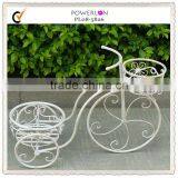 Powder Coated Shabby Chic Wrought Iron Bicycle Flower Pots thumbnail-1