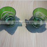 Natural Black Slate Coaster With Glass Strawberry Jar thumbnail-2