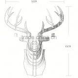 DIY Deer Head Christmas Animal Trophies Wall Hanging Decorations thumbnail-4