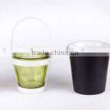 Decorative Glass Flower Pot With Hanging Rack thumbnail-1