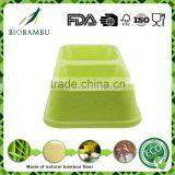 Reasonable Price Diswasher Safe Corn Starch Bamboo Fiber Pet Double Bowl