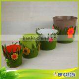 Flannelette Decorative New Colored Metal Watering Can Flower Pot thumbnail-2