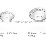 Flowered Rimmed Glass Bowl thumbnail-1