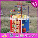 Multi-function 5 in 1 Wooden Toy Activity Cube for Toddlers W11B136-S thumbnail-6