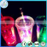 China 16oz plastic double wall led cup,double wall cup
