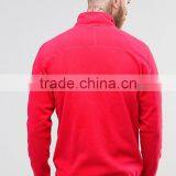 Custom Long Sleeve Funnel Neck Zip Placket Without Hood Red Men's 100% Polyester Casual Regular Fitted Sweatshirt thumbnail-2