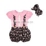 Wholesale New Arrival Cute Bib Pants Set for Baby Girls