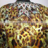 ANIMAL PRINT CAFTAN Digital Print Crepe 100% Silk LONG Kaftan Tunic Poncho thumbnail-4