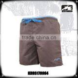 Microfiber Polyester Contrast Solid Color Swim Shorts With Mesh Inside thumbnail-4