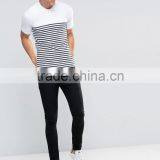 MGOO Customzied Black And White Stripe Polo Shirts Short Sleeves Muscle Shirts In Rib thumbnail-5