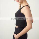 Custom Black Printed Girl Tank Tops Wholesale thumbnail-3