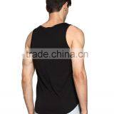 Black Plain Custom Mens Gym Singlet thumbnail-3