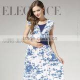 Maternity Evening Dress Loose and Comfortable Nursing Clothing Floral Pregnant Mothers Skirts thumbnail-2