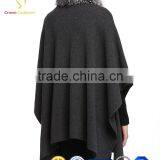 Fashion Design Luxury Ladies' Cashmere Shawl With Fur thumbnail-3
