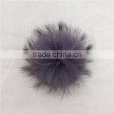 Myfur E-co Real Raccon Fur Pom Pom Hat Raccoon Fur Ball Handcrafted Fur Puff Ball thumbnail-5