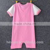 Newborn Girl 100% Pure Cotton Romper Short Sleeve Baby Jumpsuit thumbnail-3