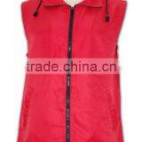 China Manufactory High Quality Custom Made Sublimation Plain Nylon Hooded Vest thumbnail-2