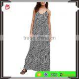 Latest Summer Sexy Women Beach Long Dress Striped Satin Casual Fashion V-neck Beach Wear Dress thumbnail-1