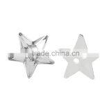 White Two Holes Five-point Stars Shape Acrylic Sewing Buttons thumbnail-1