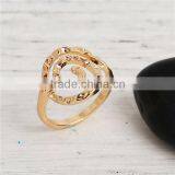 Custom Zinc Based Alloy Unadjustable Gold Plated Spiral Wave Rings thumbnail-1