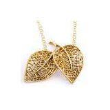 Personalised Silver Jewellery Stylish Custom Hollow Gold Leaves Necklace