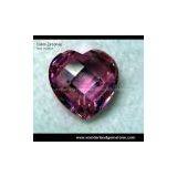 CUBIC ZIRCONIA, AMETHYST HEART thumbnail-1