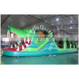 Crocodile inflatable obstacle course,used playground equipment for sale