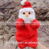 christmas santa hand made plush hand puppets toys for children